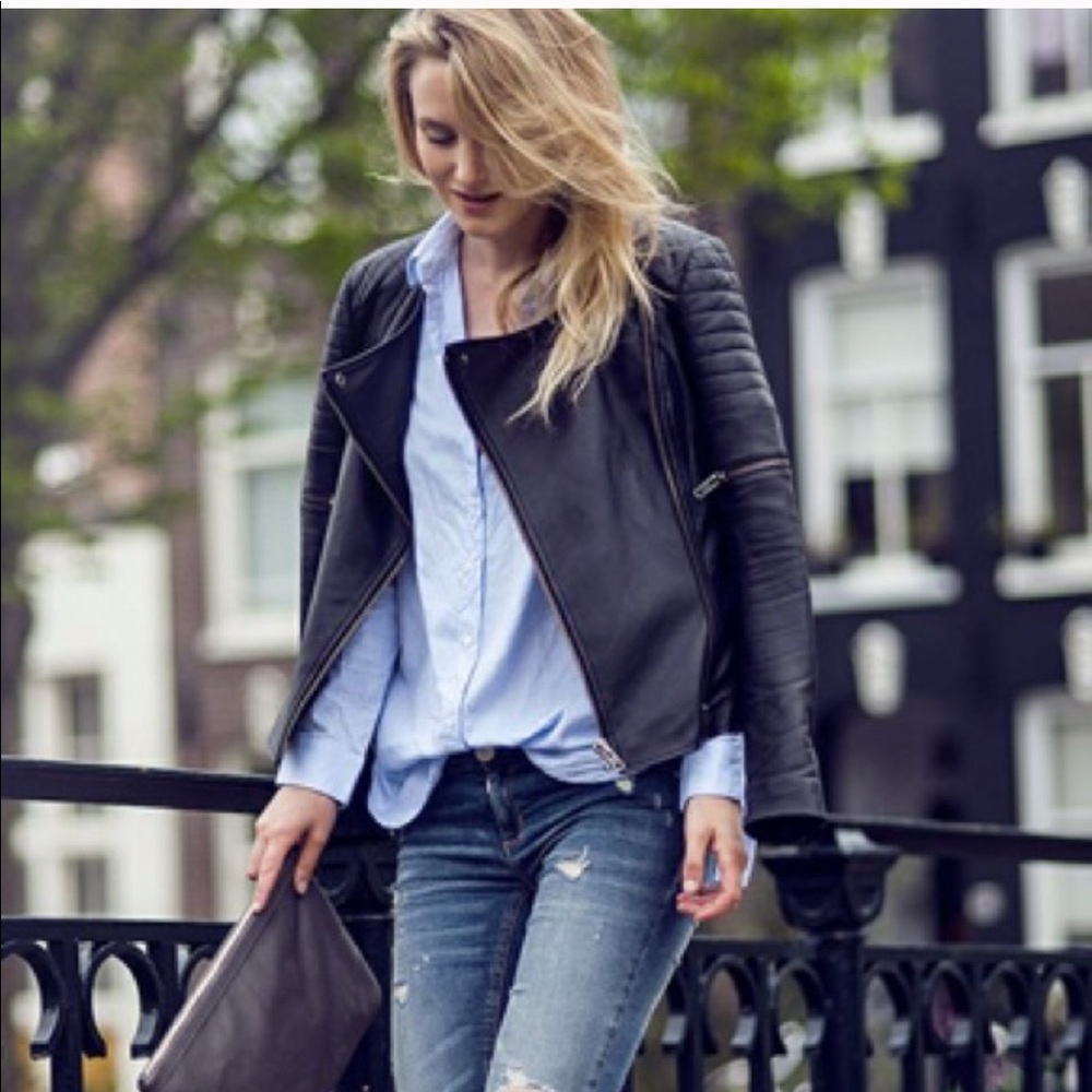 ALL SAINTS Leather Huxley Biker Jacket